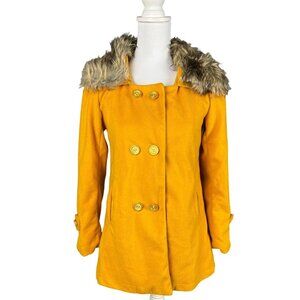 Joseph Abboud Women's Faux Fur Collared Coat size L